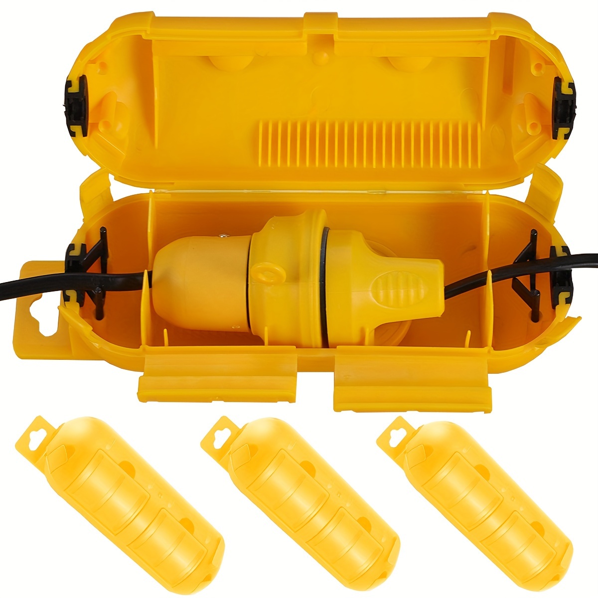 Outdoor Power Extension Cord - Capa de Segurança Amarela para Extensão
