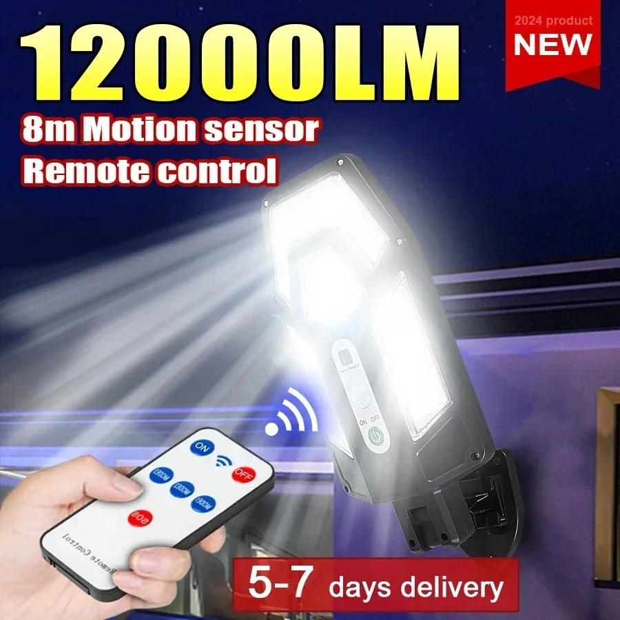 Outdoor Power Outlet Solar - 12000lm poderosa lâmpada de parede solar