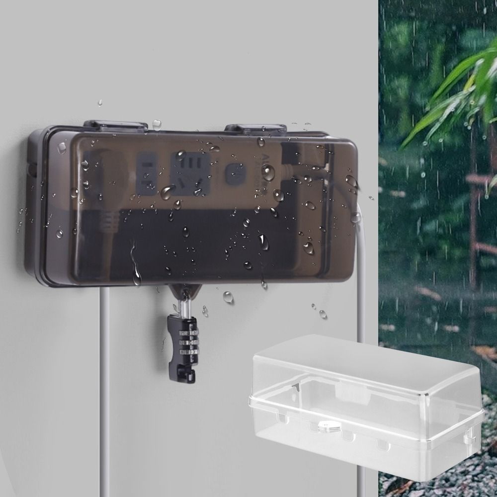 Outdoor Power Outlet Extension - Caixa de Plástico Durável Antifurto à