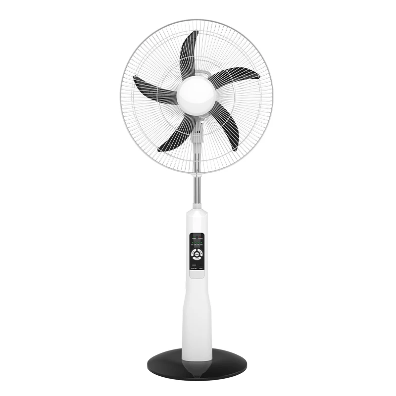 Outdoor Power Garage - Ventilador de Pé Metálico Solar Recarregável