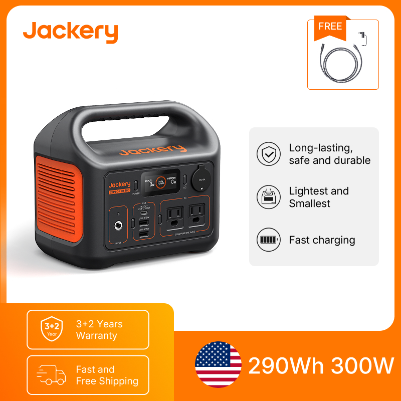 Outdoor Power Extension Cord - Estação de Energia Portátil Jackery Explorer