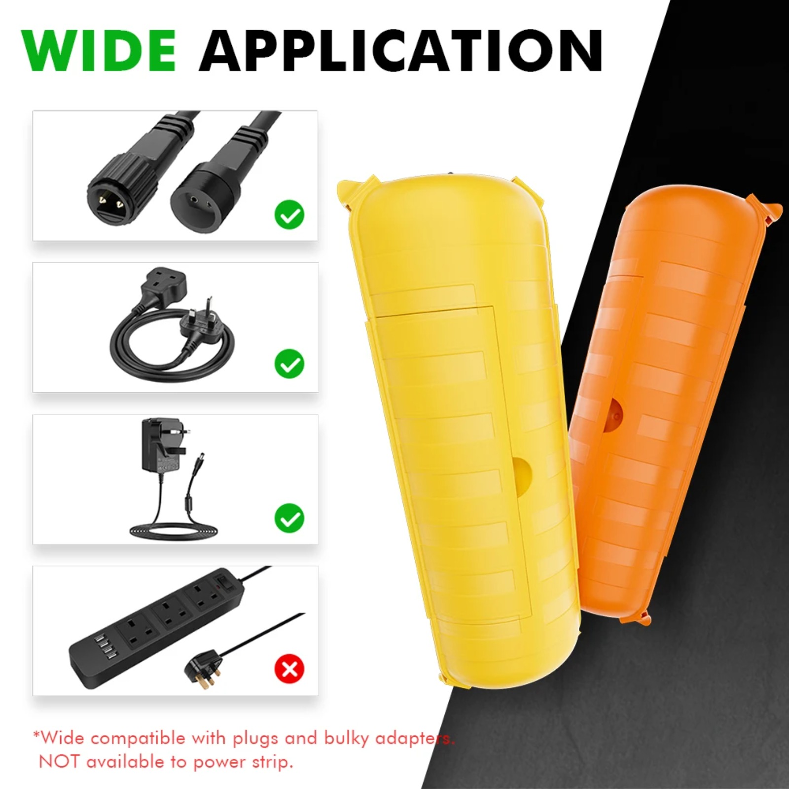 Outdoor Power Extension Cord - Caixa de Proteção IP44 para Extensão