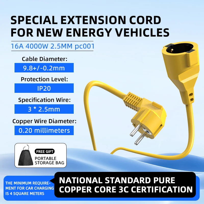 Outdoor Power Extension Cord - Cabo de Extensão Schuko EU 16A