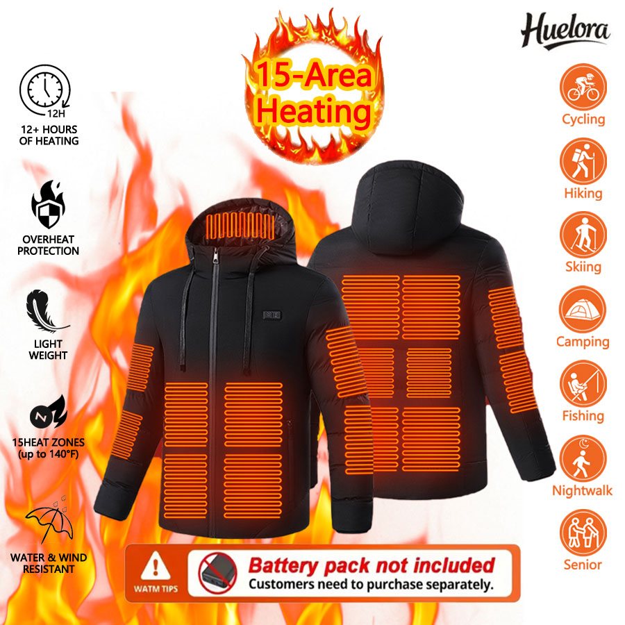 Outdoor Power Works - Huelora 11 área jaqueta aquecida masculina