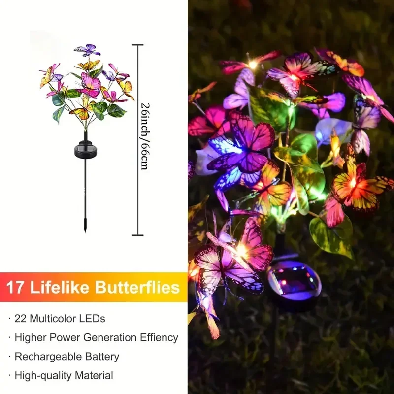 Solar led borboleta luzes do j - Outdoor Power Outlet Solar avaliação e preço