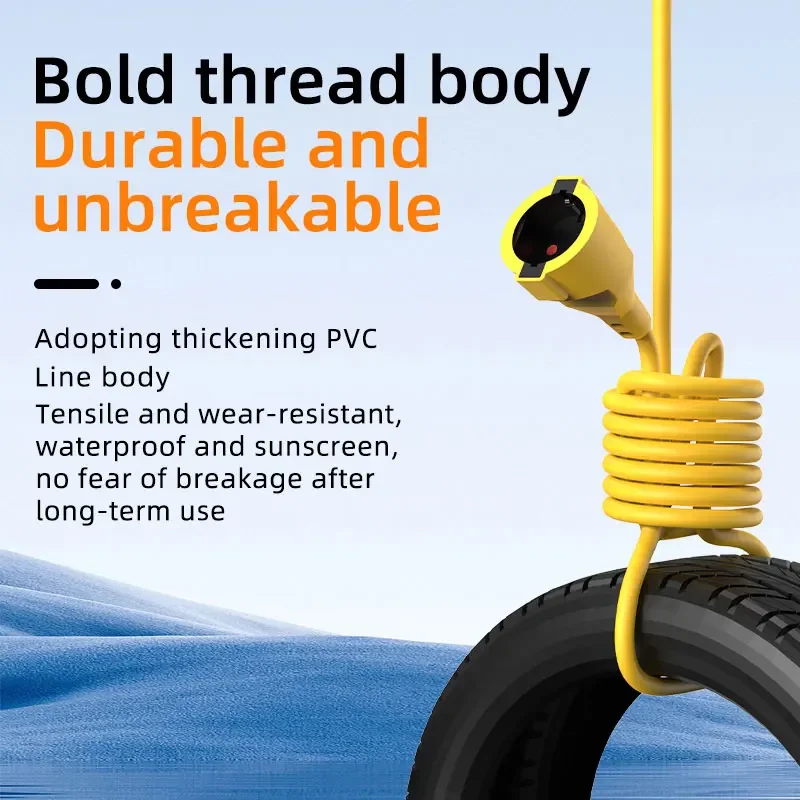Tomada Elétrica Schuko EU 16A  - Outdoor Power Extension Cord avaliação e preço