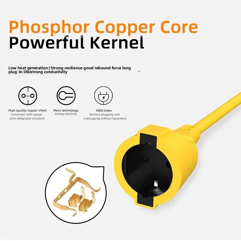 Tomada Elétrica Schuko EU 16A  - Outdoor Power Extension Cord avaliação e preço