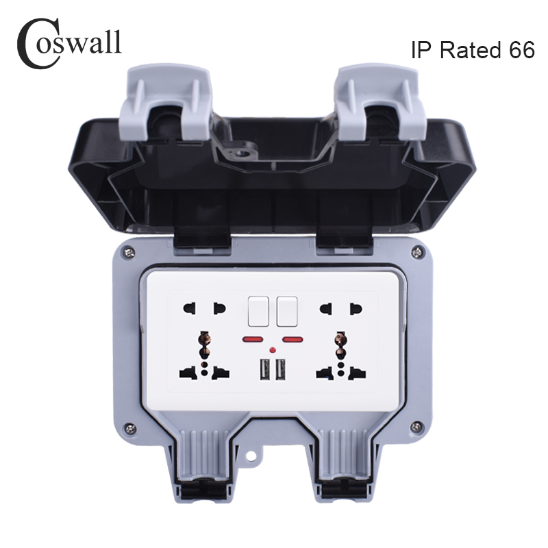 Coswall IP66 à prova de intemp - Outdoor Power Outlet Extension avaliação e preço