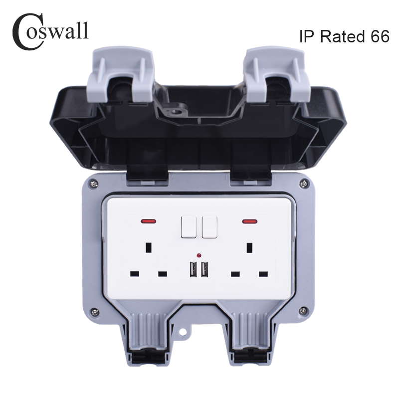 Coswall IP66 à prova de intemp - Outdoor Power Outlet Extension avaliação e preço