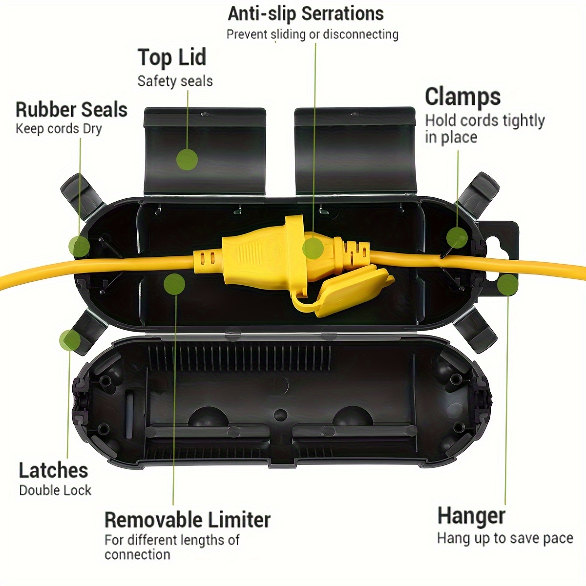 Cabo de extensão plug conexão  - Outdoor Power Extension Cord avaliação e preço