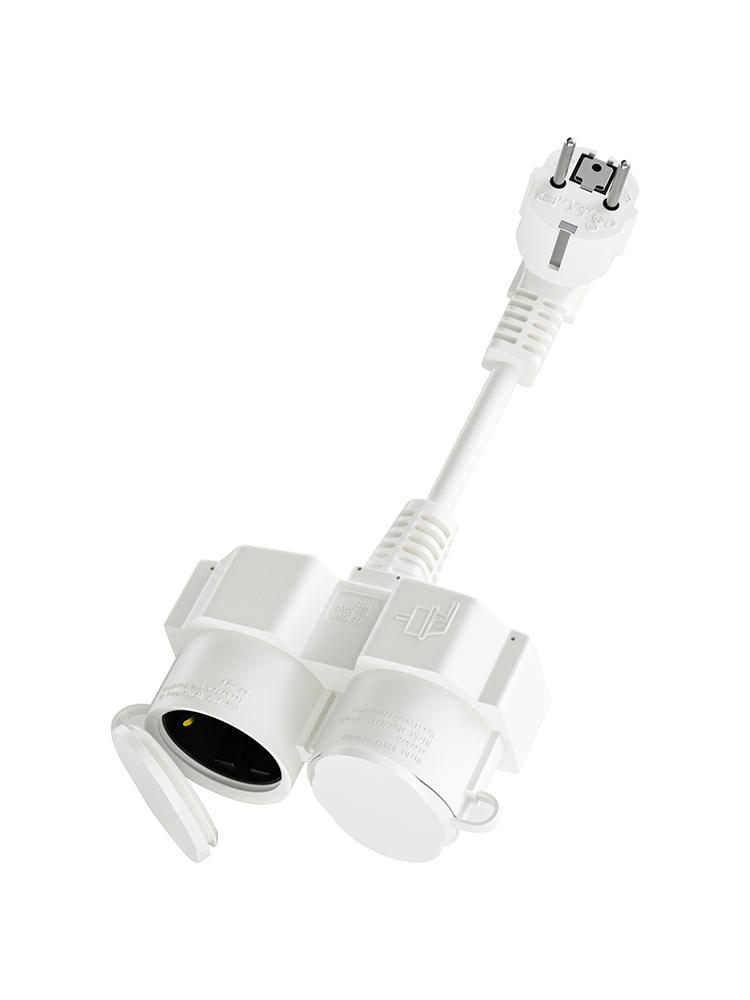 Cabo de Extensão EU com 2 Toma - Outdoor Power Extension Cord avaliação e preço