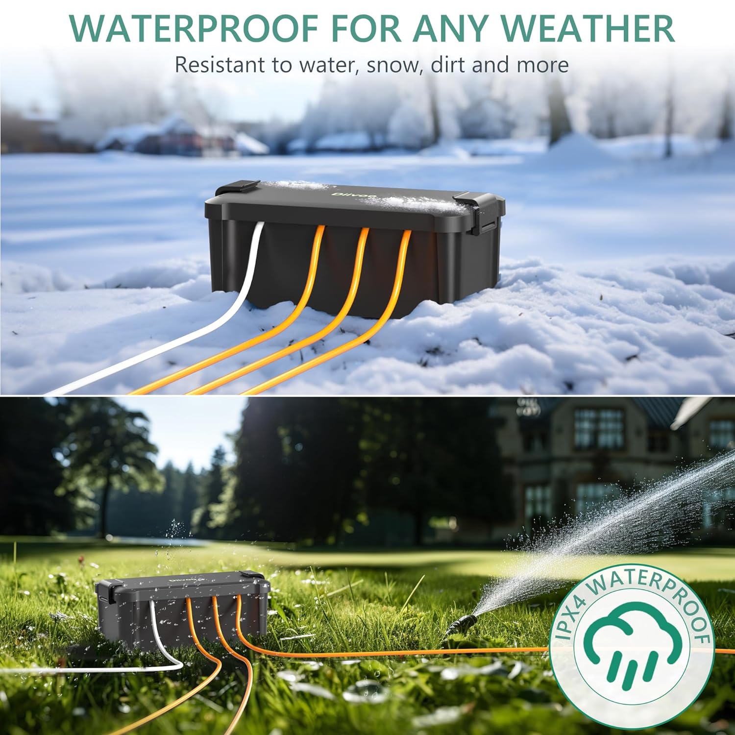 Diivoo caixa elétrica externa  - Outdoor Power Extension Cord avaliação e preço