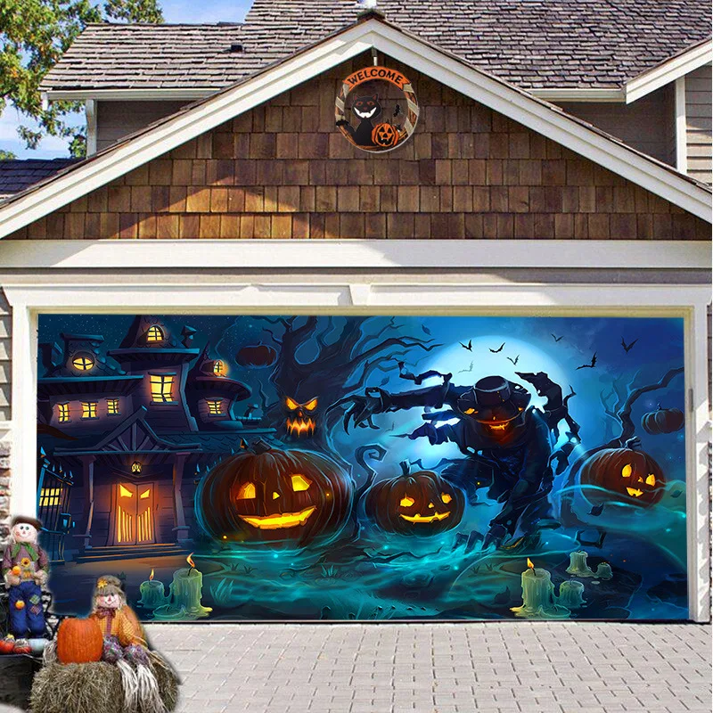 Banner de Halloween Assustador - Outdoor Power Garage avaliação e preço