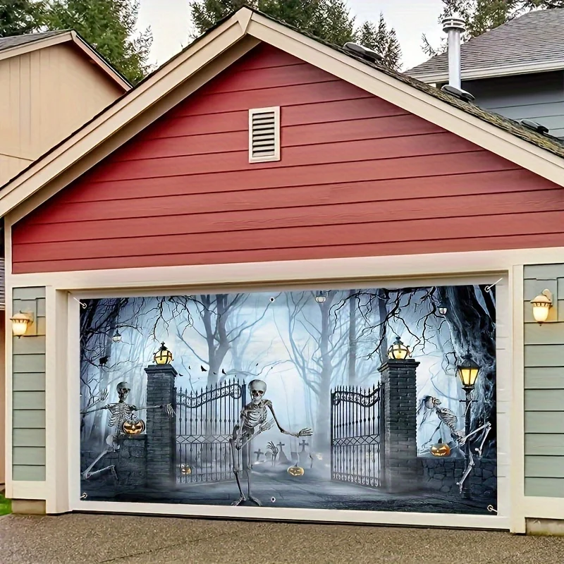 Banner de Halloween Assustador - Outdoor Power Garage avaliação e preço