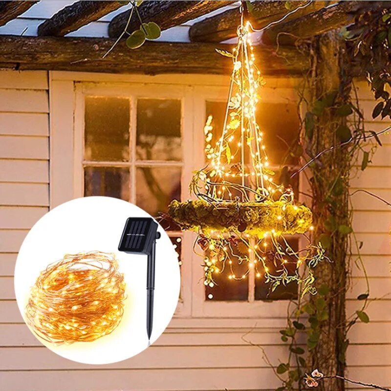 Impermeável cobre fio LED Stri - Outdoor Power Outlet Solar avaliação e preço